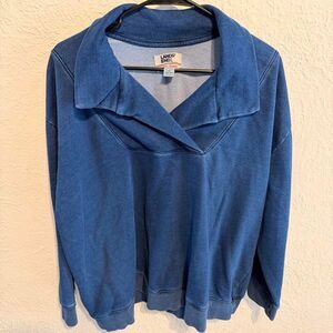 Lands-end Women's Blue Sweatshirt